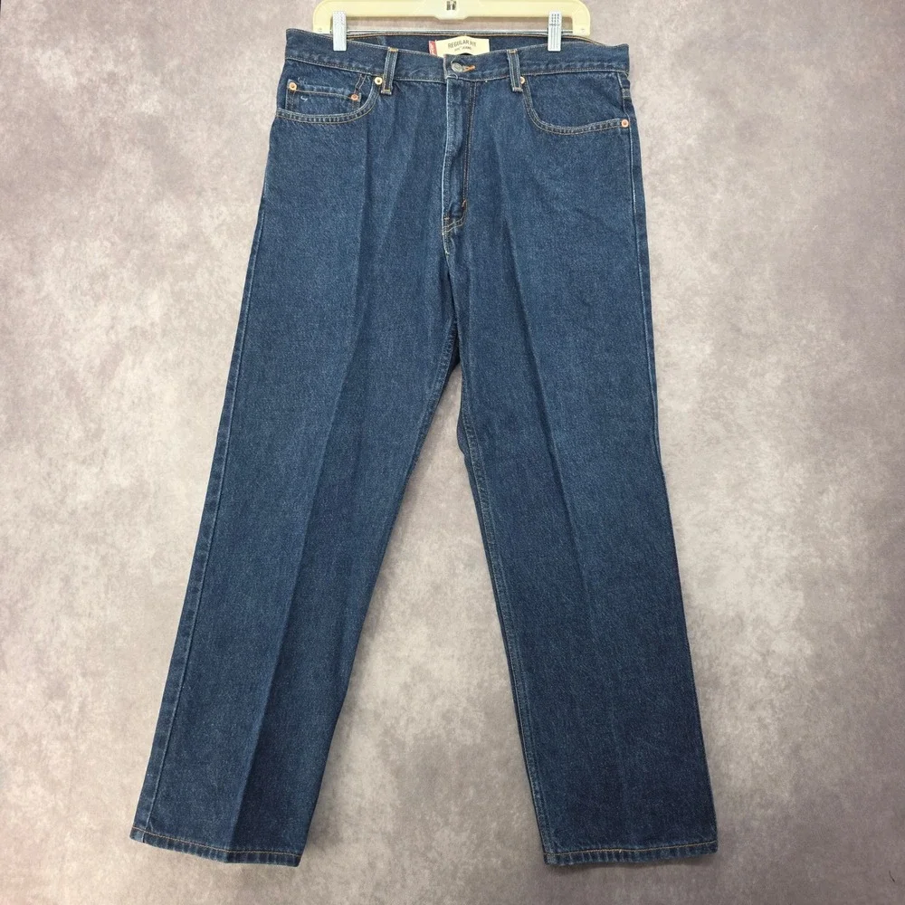 Vintage Levis 505 Jeans Mens 36x30 Dark Wash Straight Leg Regular Fit Denim Y2K